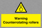 WV7769: Warning Counterrotating rollers