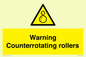 WV7769: Warning Counterrotating rollers
