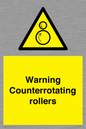 WV7769: Warning Counterrotating rollers