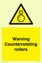 WV7769: Warning Counterrotating rollers