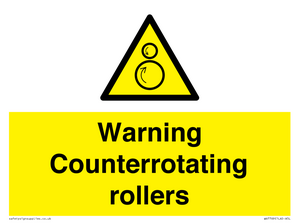 WV7769: Warning Counterrotating rollers