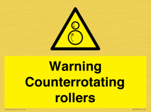 WV7769: Warning Counterrotating rollers