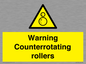 WV7769: Warning Counterrotating rollers
