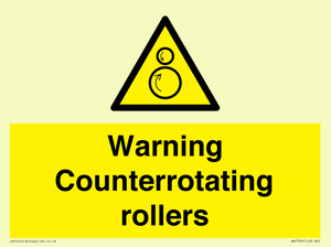 WV7769: Warning Counterrotating rollers