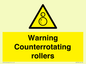 WV7769: Warning Counterrotating rollers