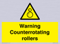 WV7769: Warning Counterrotating rollers