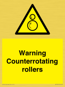 WV7769: Warning Counterrotating rollers