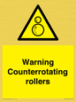 WV7769: Warning Counterrotating rollers