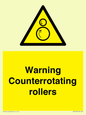 WV7769: Warning Counterrotating rollers