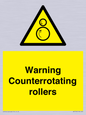 WV7769: Warning Counterrotating rollers