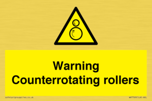WV7769: Warning Counterrotating rollers