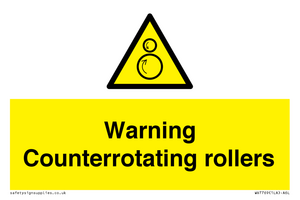 WV7769: Warning Counterrotating rollers