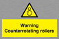 WV7769: Warning Counterrotating rollers