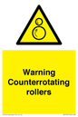 WV7769: Warning Counterrotating rollers