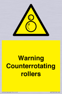 WV7769: Warning Counterrotating rollers
