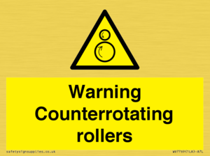 WV7769: Warning Counterrotating rollers