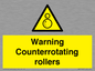 WV7769: Warning Counterrotating rollers