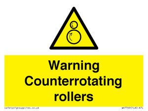 WV7769: Warning Counterrotating rollers