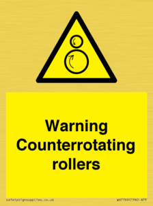 WV7769: Warning Counterrotating rollers