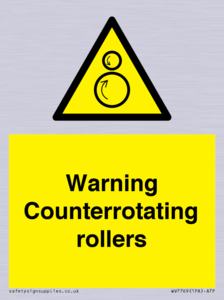 WV7769: Warning Counterrotating rollers