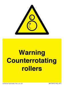 WV7769: Warning Counterrotating rollers
