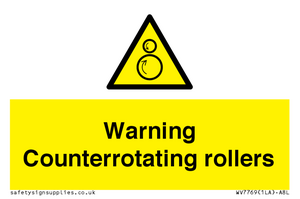 WV7769: Warning Counterrotating rollers