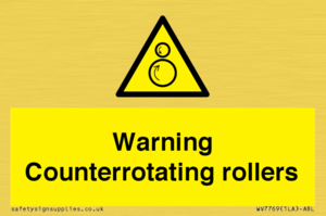 WV7769: Warning Counterrotating rollers