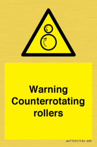 WV7769: Warning Counterrotating rollers