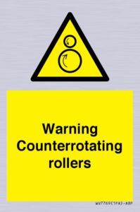 WV7769: Warning Counterrotating rollers