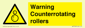 WV7769: Warning Counterrotating rollers