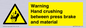 WV7770: Warning Hand crushing between press brake and material