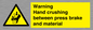WV7770: Warning Hand crushing between press brake and material