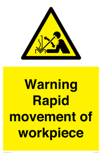 WV7771: Warning Rapid movement of workpiece