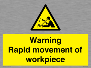 WV7771: Warning Rapid movement of workpiece