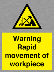 WV7771: Warning Rapid movement of workpiece