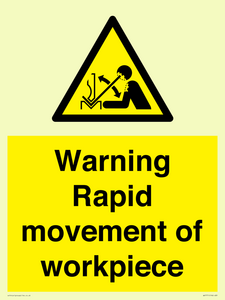 WV7771: Warning Rapid movement of workpiece