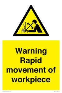 WV7771: Warning Rapid movement of workpiece