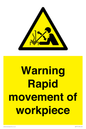 WV7771: Warning Rapid movement of workpiece