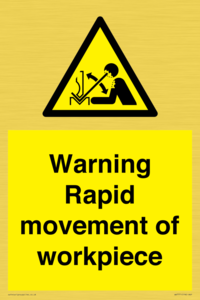 WV7771: Warning Rapid movement of workpiece