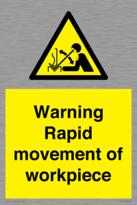 WV7771: Warning Rapid movement of workpiece