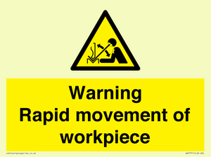 WV7771: Warning Rapid movement of workpiece