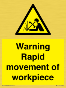 WV7771: Warning Rapid movement of workpiece