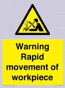 WV7771: Warning Rapid movement of workpiece