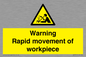 WV7771: Warning Rapid movement of workpiece