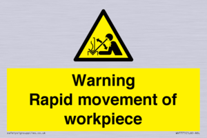 WV7771: Warning Rapid movement of workpiece