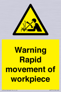 WV7771: Warning Rapid movement of workpiece