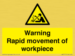 WV7771: Warning Rapid movement of workpiece
