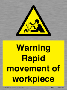 WV7771: Warning Rapid movement of workpiece