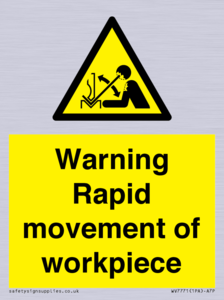 WV7771: Warning Rapid movement of workpiece