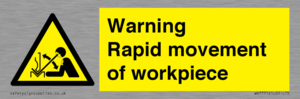 WV7771: Warning Rapid movement of workpiece